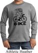 Black Penguin Power Bike Kids Long Sleeve Shirt