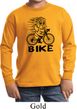 Black Penguin Power Bike Kids Long Sleeve Shirt