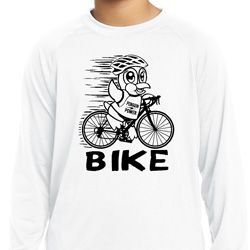 Black Penguin Power Bike Kids Moisture Wicking Long Sleeve Shirt