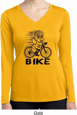 Black Penguin Power Bike Ladies Dry Wicking Long Sleeve Shirt