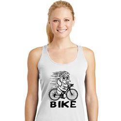 Black Penguin Power Bike Ladies Dry Wicking Racerback Tank Top Black Penguin Power Bike Ladies Dry Wicking Racerback Tank Top