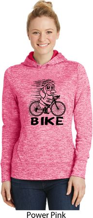 Black Penguin Power Bike Ladies Moisture Wicking Hoodie