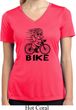 Black Penguin Power Bike Ladies Moisture Wicking V-neck Shirt