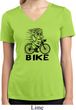 Black Penguin Power Bike Ladies Moisture Wicking V-neck Shirt