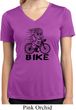 Black Penguin Power Bike Ladies Moisture Wicking V-neck Shirt