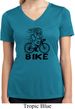 Black Penguin Power Bike Ladies Moisture Wicking V-neck Shirt
