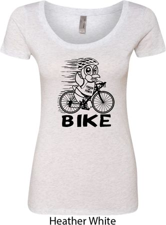 Black Penguin Power Bike Ladies Scoop Neck Shirt