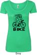 Black Penguin Power Bike Ladies Scoop Neck Shirt