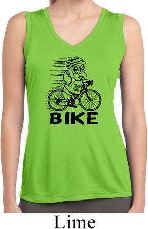 Black Penguin Power Bike Ladies Sleeveless Moisture Wicking Shirt