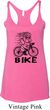 Black Penguin Power Bike Ladies Tri Blend Racerback Tank Top