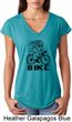 Black Penguin Power Bike Ladies Tri Blend V-Neck Shirt