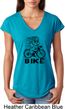 Black Penguin Power Bike Ladies Tri Blend V-Neck Shirt