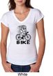 Black Penguin Power Bike Ladies Tri Blend V-Neck Shirt