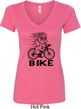 Black Penguin Power Bike Ladies V-Neck Shirt