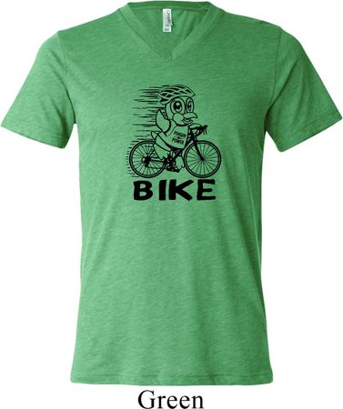 Black Penguin Power Bike Mens Tri Blend V-neck Shirt