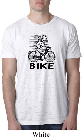 Black Penguin Power Bike Mens White Burnout Shirt