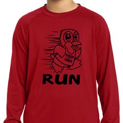 Black Penguin Power Run Kids Dry Wicking Long Sleeve Shirt