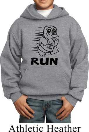 Black Penguin Power Run Kids Hoody
