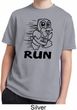 Black Penguin Power Run Kids Moisture Wicking Shirt