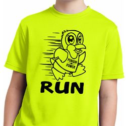 Black Penguin Power Run Kids Moisture Wicking Shirt