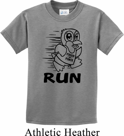 Black Penguin Power Run Kids Shirt