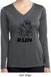 Black Penguin Power Run Ladies Dry Wicking Long Sleeve Shirt