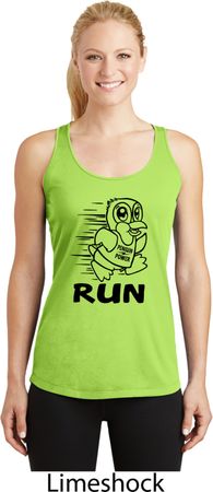Black Penguin Power Run Ladies Dry Wicking Racerback Tank Top