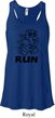 Black Penguin Power Run Ladies Flowy Racerback Tanktop