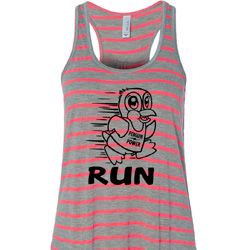 Black Penguin Power Run Ladies Flowy Racerback Tanktop