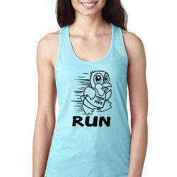 Black Penguin Power Run Ladies Ideal Tank Top