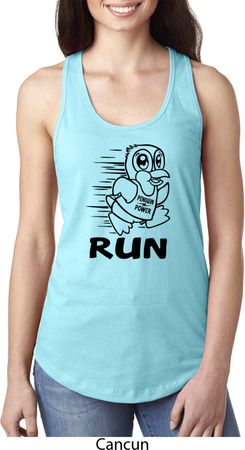 Black Penguin Power Run Ladies Ideal Tank Top