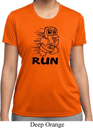 Black Penguin Power Run Ladies Moisture Wicking Shirt