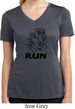Black Penguin Power Run Ladies Moisture Wicking V-neck Shirt