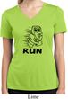 Black Penguin Power Run Ladies Moisture Wicking V-neck Shirt