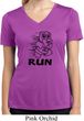 Black Penguin Power Run Ladies Moisture Wicking V-neck Shirt