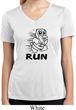 Black Penguin Power Run Ladies Moisture Wicking V-neck Shirt