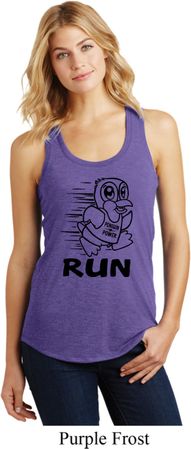 Black Penguin Power Run Ladies Racerback Tank Top