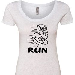 Black Penguin Power Run Ladies Scoop Neck Shirt