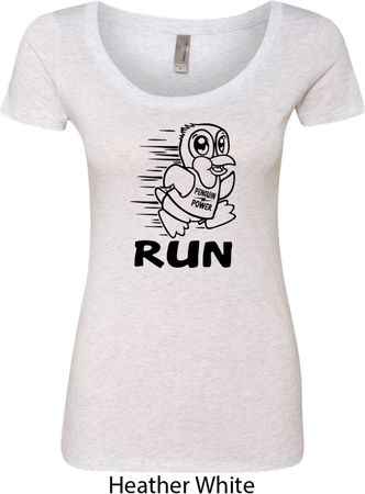 Black Penguin Power Run Ladies Scoop Neck Shirt