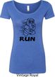 Black Penguin Power Run Ladies Scoop Neck Shirt