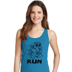 Black Penguin Power Run Ladies Tank Top