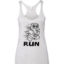 Black Penguin Power Run Ladies Tri Blend Racerback Tank Top