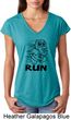 Black Penguin Power Run Ladies Tri Blend V-Neck Shirt
