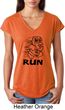 Black Penguin Power Run Ladies Tri Blend V-Neck Shirt