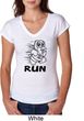 Black Penguin Power Run Ladies Tri Blend V-Neck Shirt