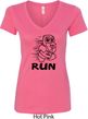 Black Penguin Power Run Ladies V-Neck Shirt