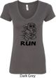 Black Penguin Power Run Ladies V-Neck Shirt