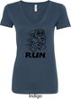 Black Penguin Power Run Ladies V-Neck Shirt