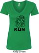 Black Penguin Power Run Ladies V-Neck Shirt
