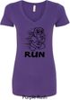 Black Penguin Power Run Ladies V-Neck Shirt
